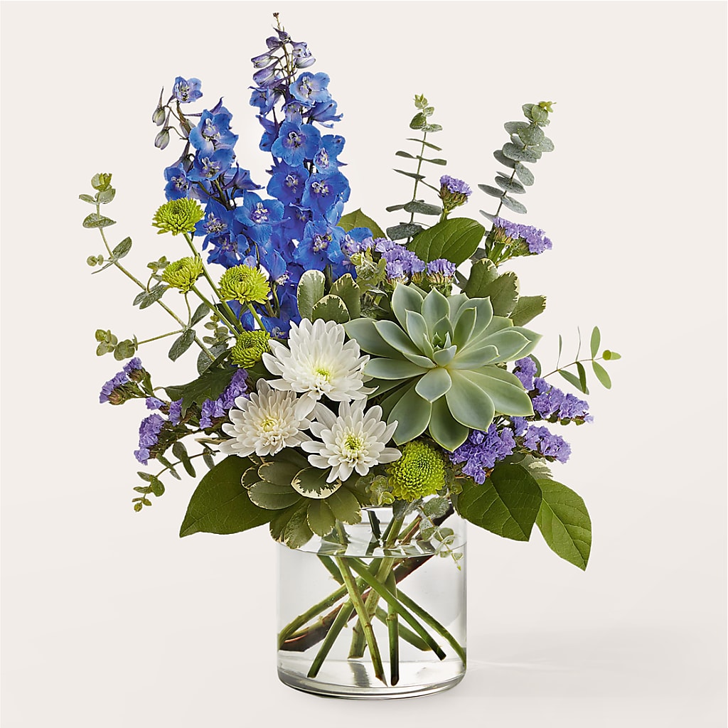 Cerulean Waves Bouquet – The Owls Nest Florist, York SC