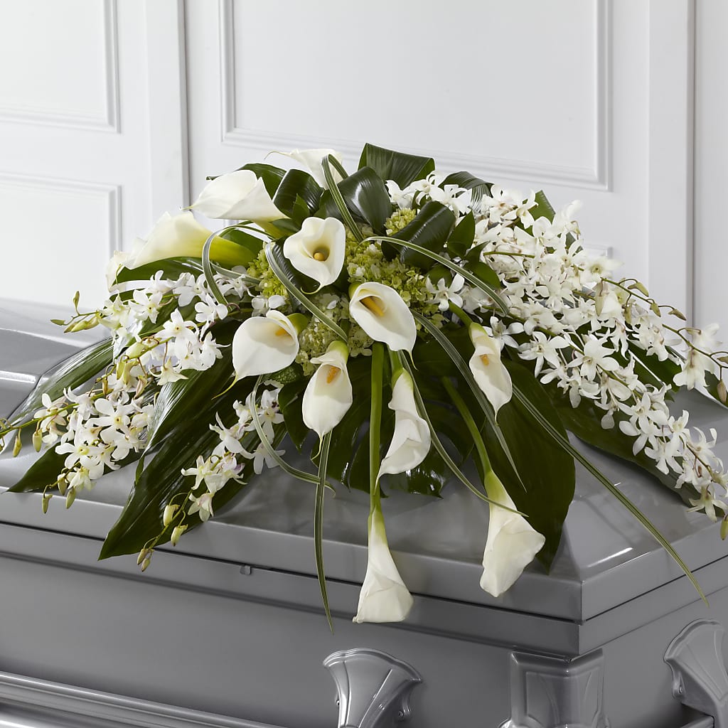 Angel Wings Casket Spray – The Owls Nest Florist, York SC