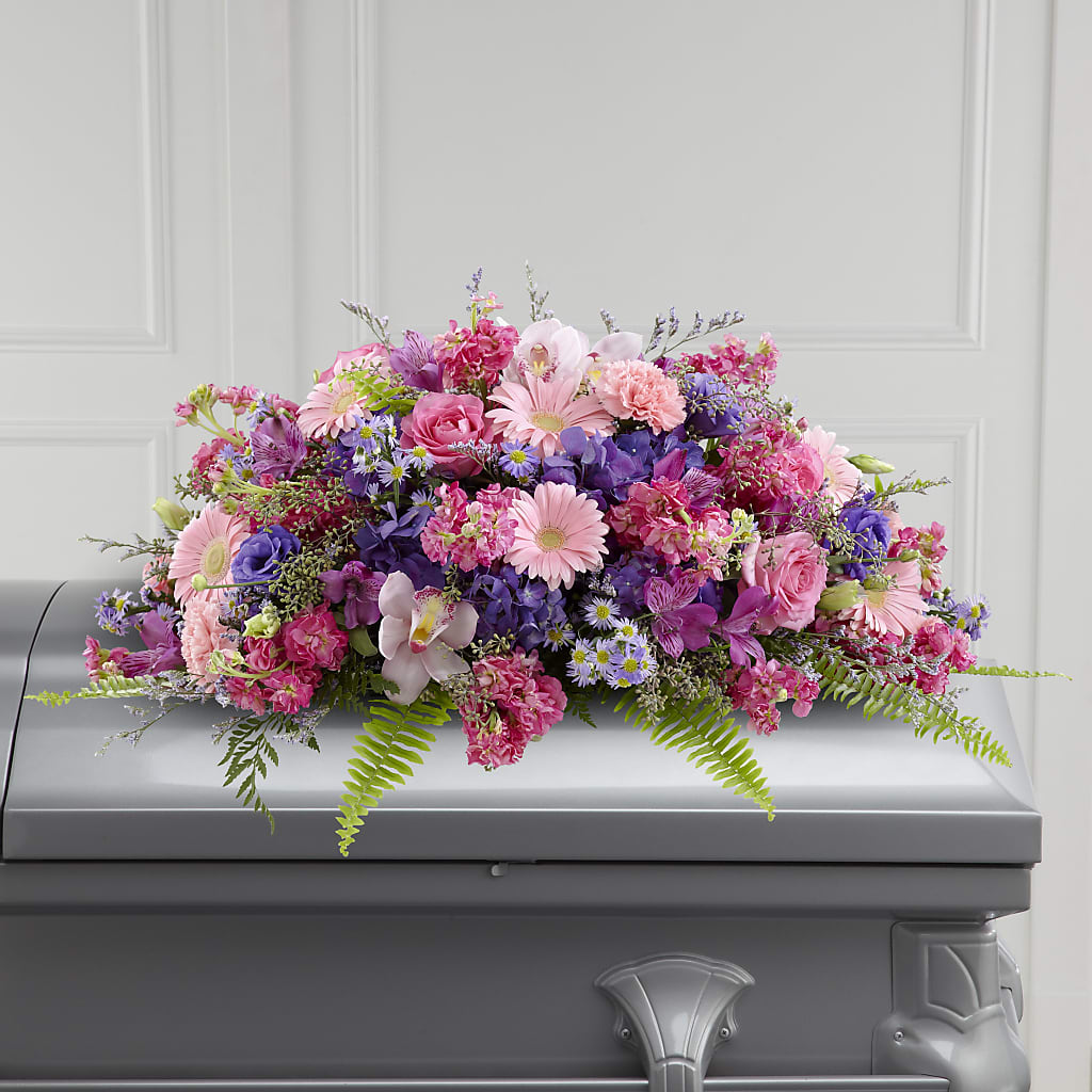 Glorious Garden Casket Spray – The Owls Nest Florist, York SC
