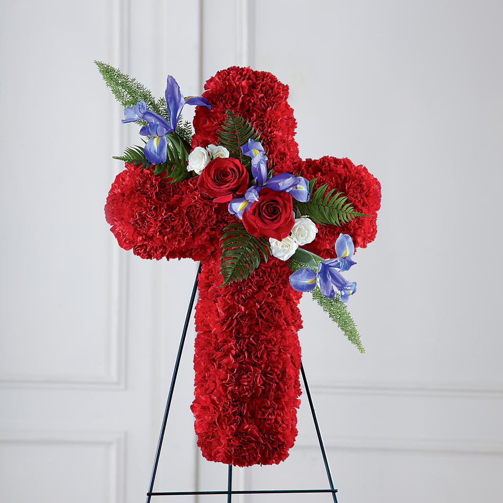 Faithful Hero Floral Cross – The Owls Nest Florist, York SC