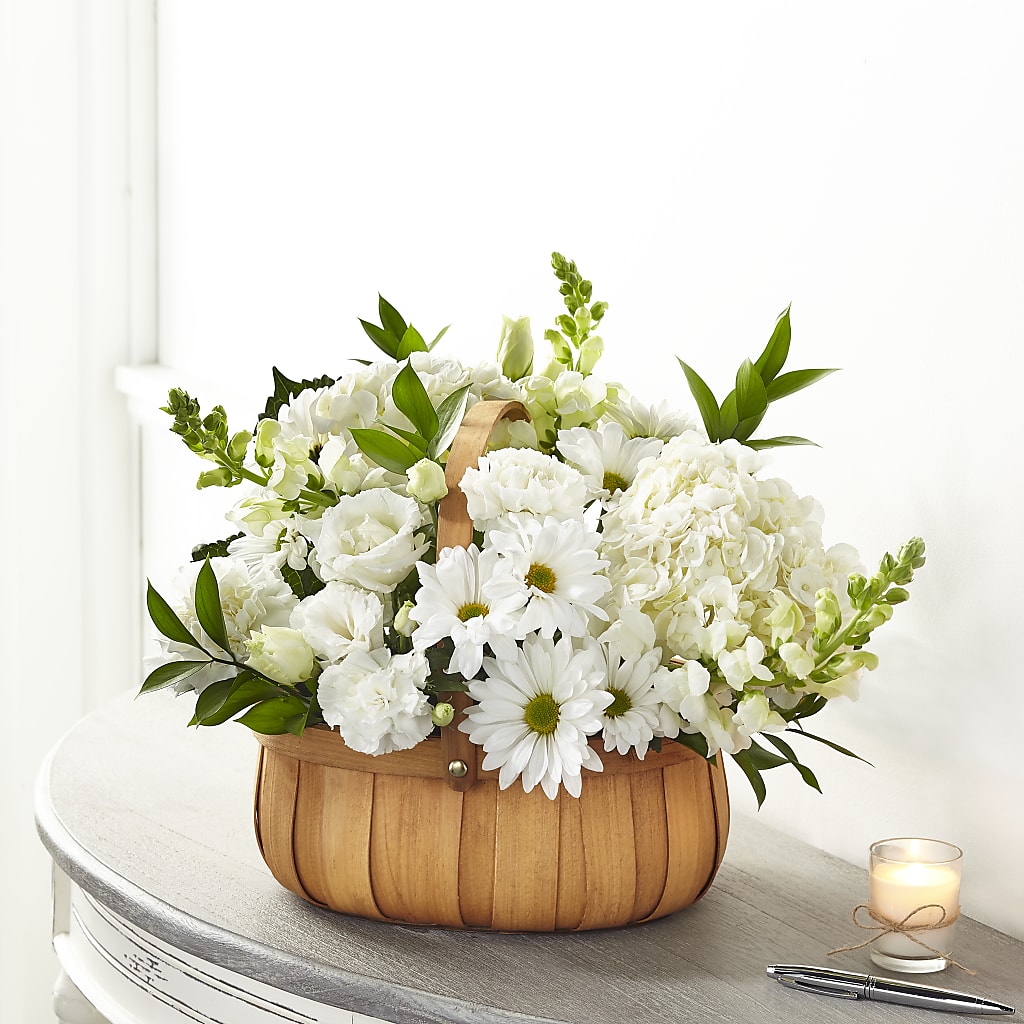 Pure Ivory Basket – The Owls Nest Florist, York SC