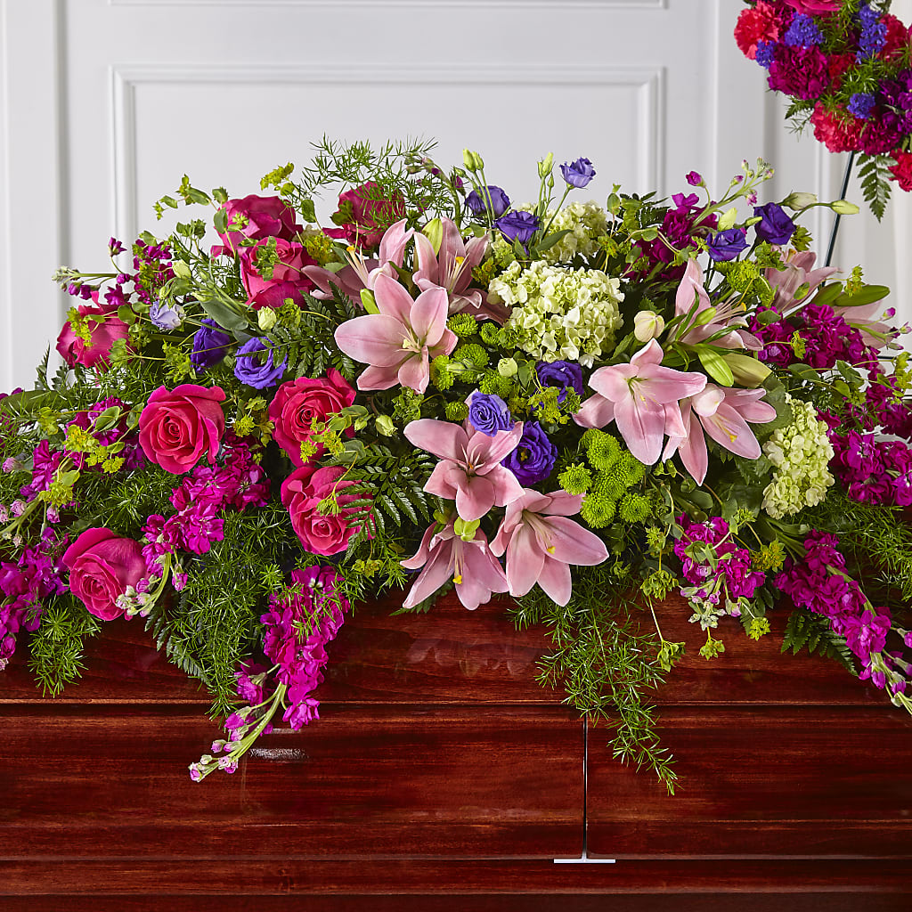 Radiant Tribute Casket Spray – The Owls Nest Florist, York SC
