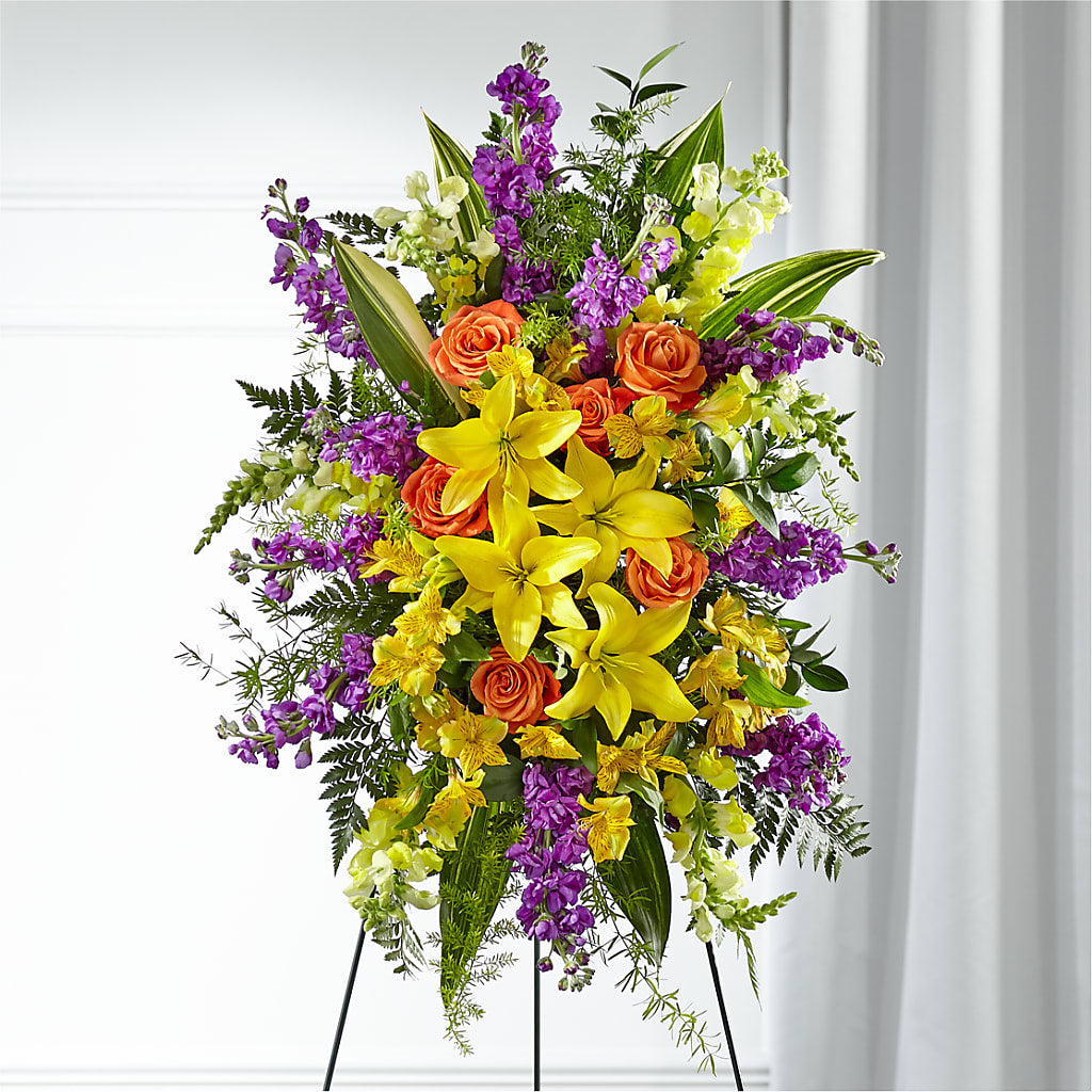 Thoughtful Prayers Standing Spray – The Owls Nest Florist, York SC