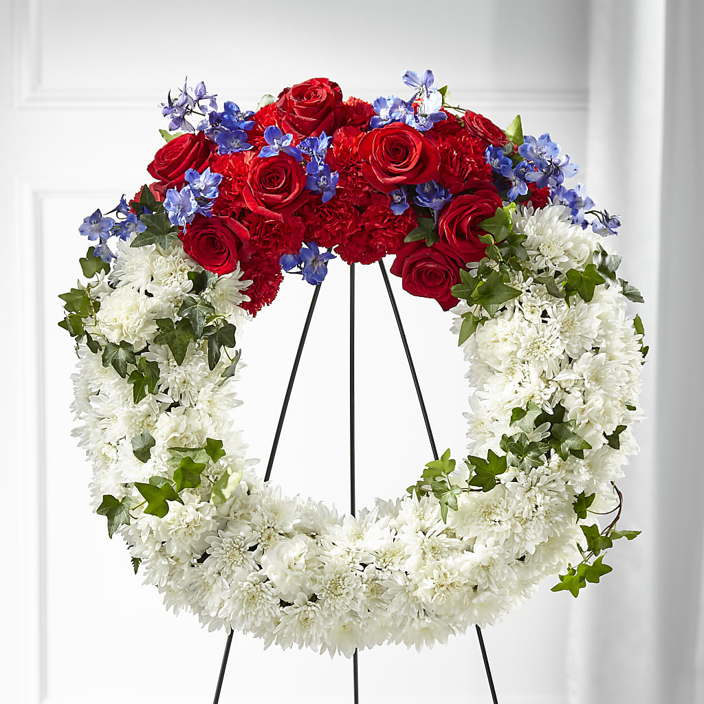 Patriotic Passion Wreath – The Owls Nest Florist, York SC