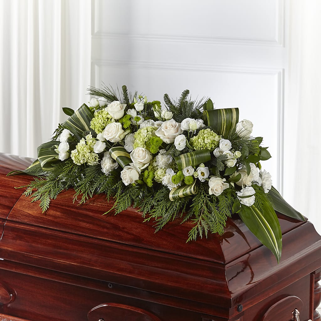 Hopeful Gesture Casket Spray – The Owls Nest Florist, York SC
