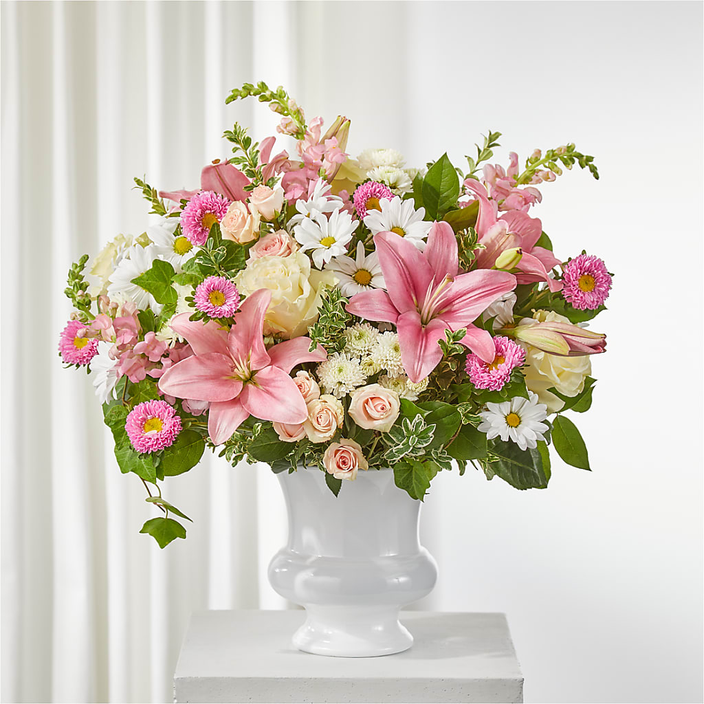 Empathetic Blooms Urn Arrangement – The Owls Nest Florist, York SC