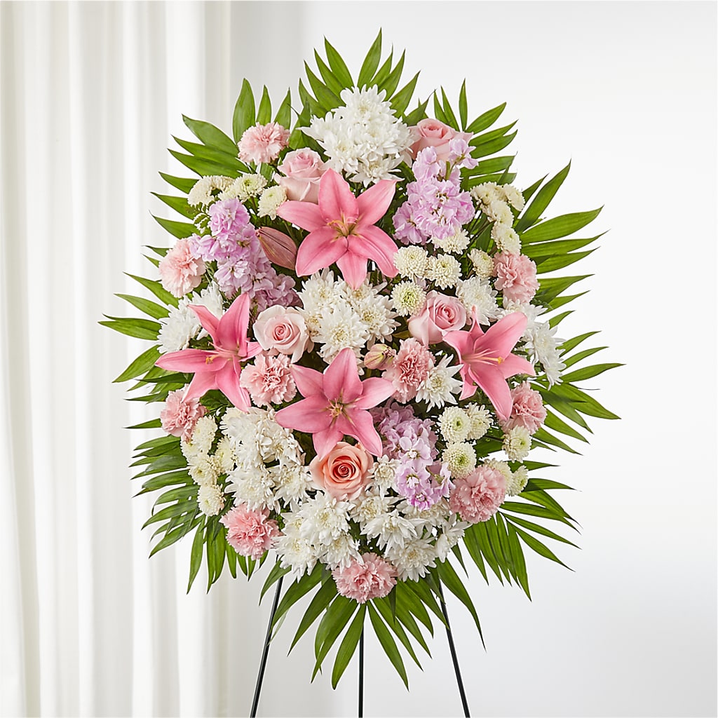 Offering Solace Standing Spray – The Owls Nest Florist, York SC