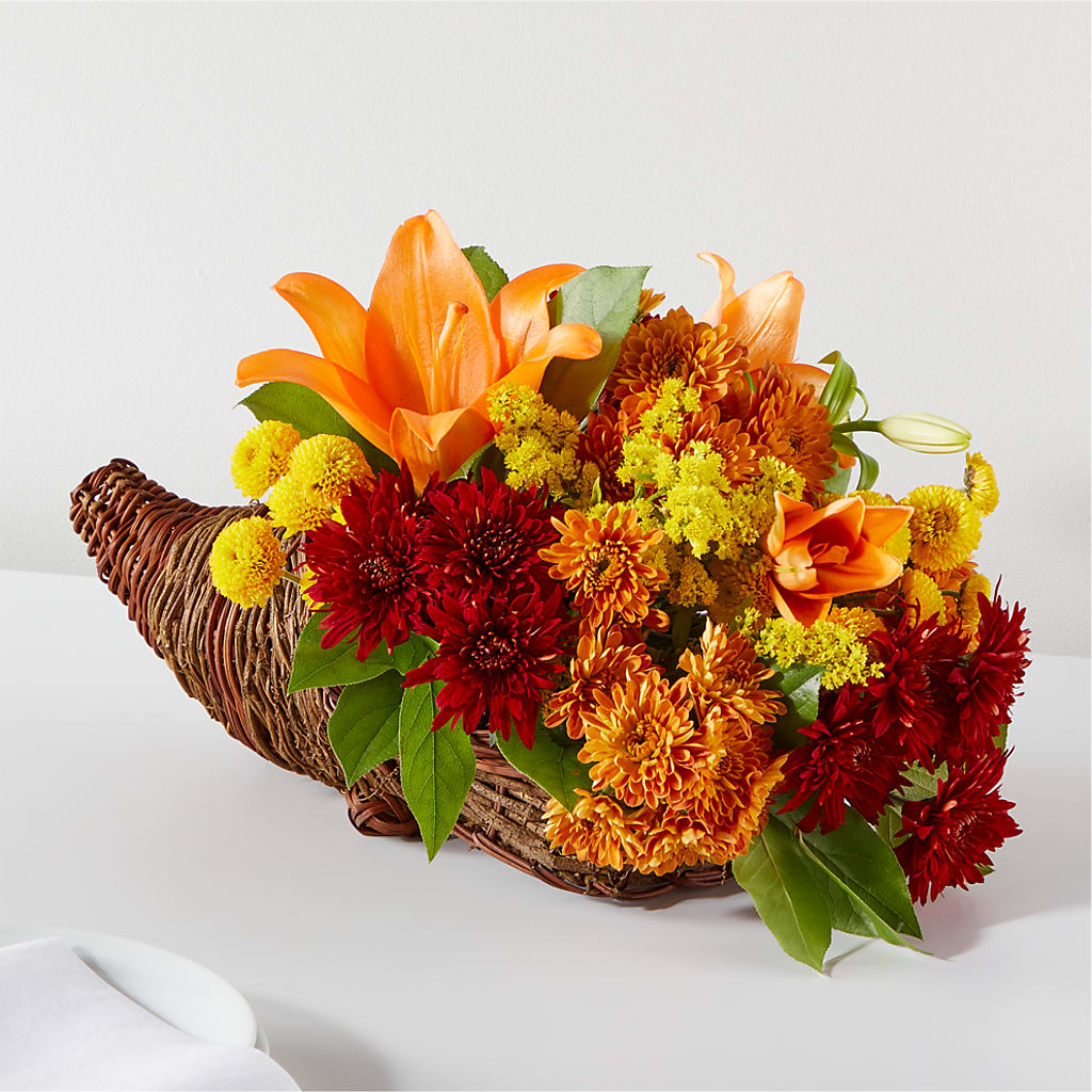 Bouquet of Blessings Cornucopia – The Owls Nest Florist, York SC