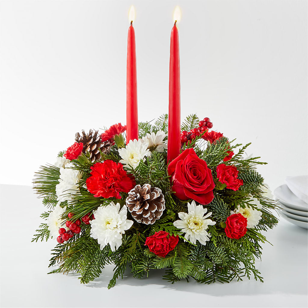Holiday Soiree Centerpiece – The Owls Nest Florist, York SC