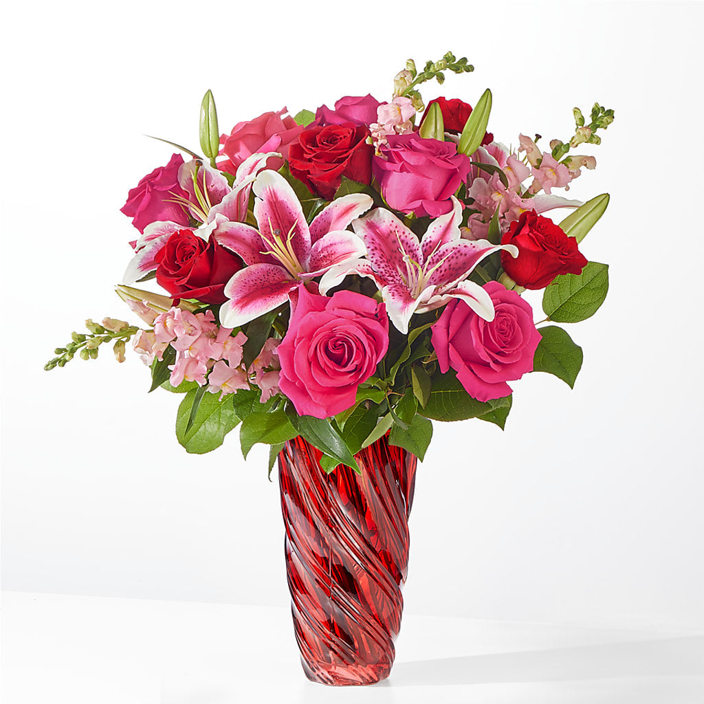 Always You Bouquet with Luxe Swirl Vase – The Owls Nest Florist, York SC