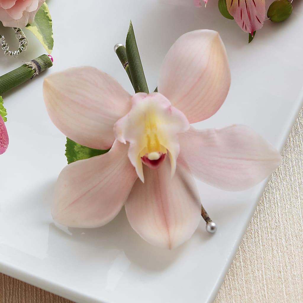 Pink Cymbidium Boutonniere – The Owls Nest Florist, York SC