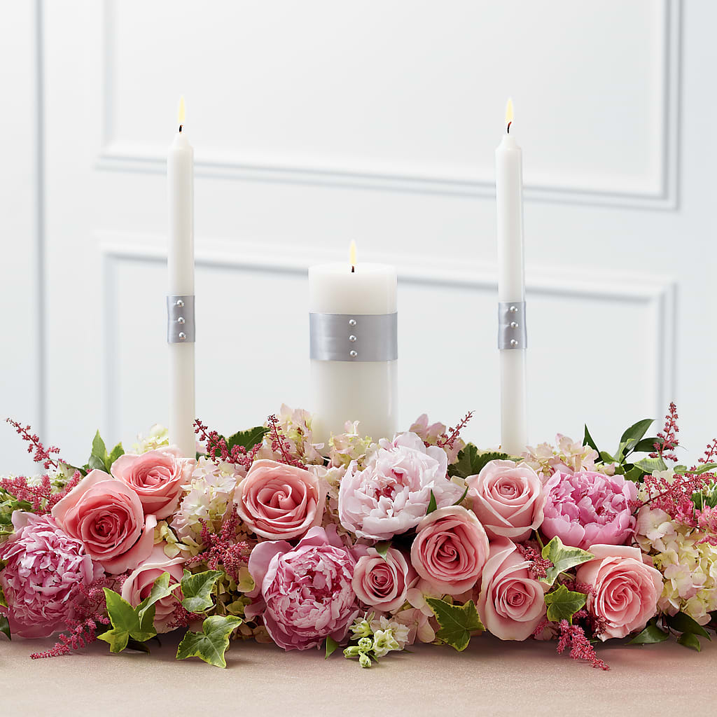 Worldwide Romance Unity Candle Arrangement – The Owls Nest Florist, York SC