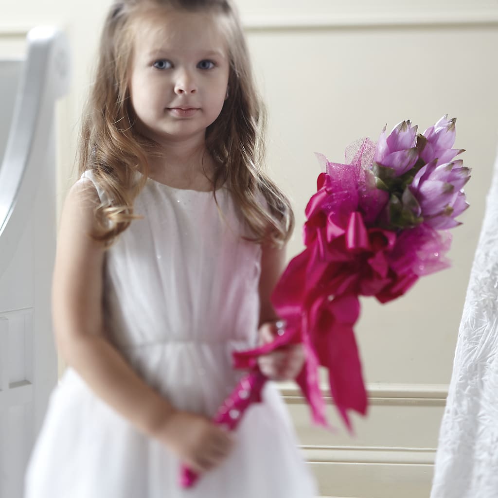 Sparkle Pink Flower Girl Bouquet – The Owls Nest Florist, York SC