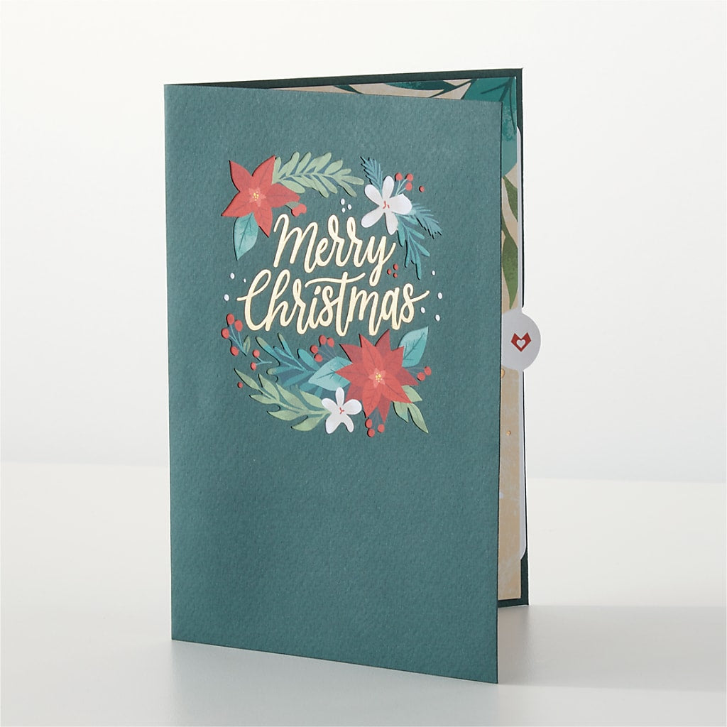Happiest Holidays Poinsettia and Lovepop Card –  The Owls Nest Florist, York SC