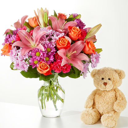 One and Only Bouquet and Bear Bundle –  The Owls Nest Florist, York SC
