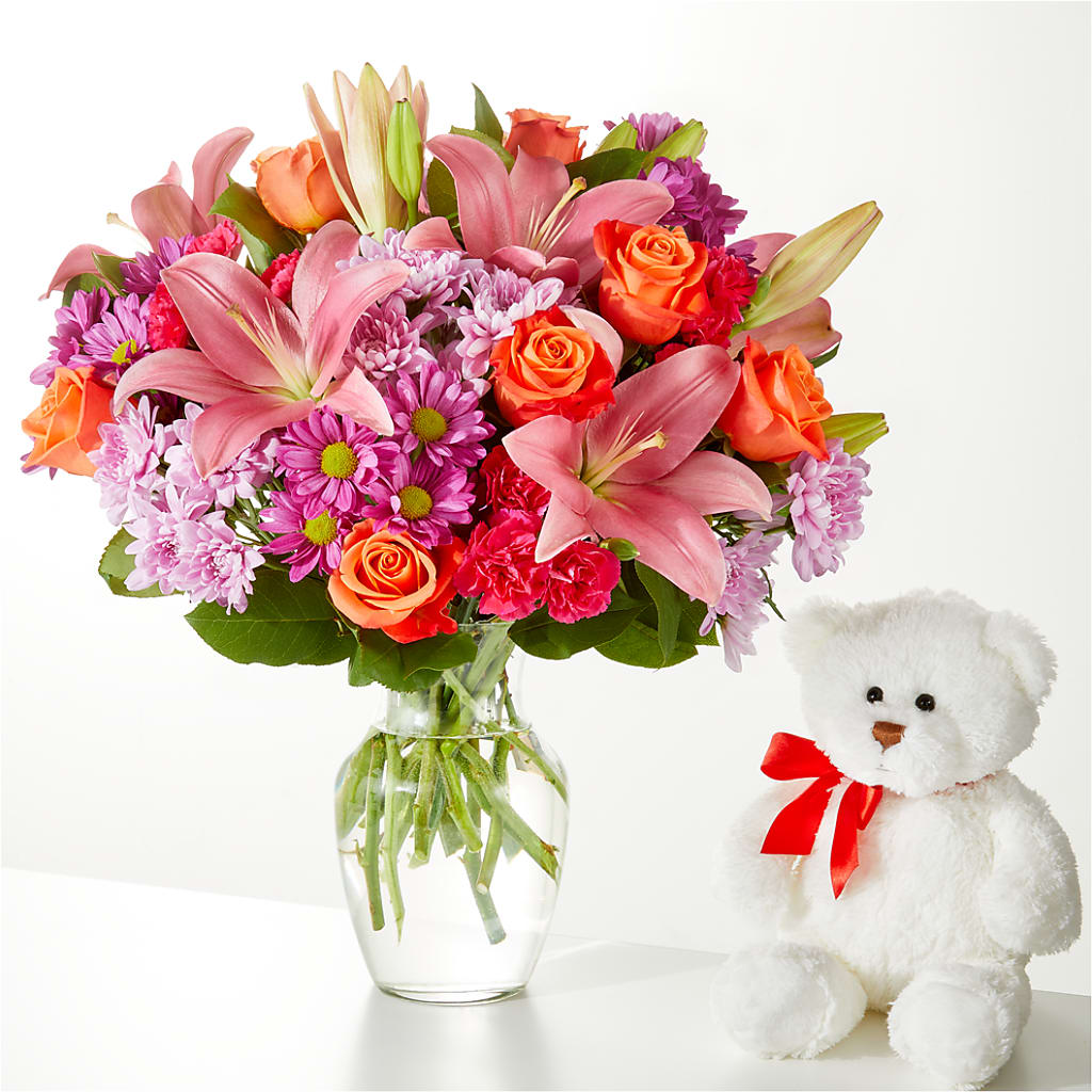 One and Only Bouquet and Bear Bundle –  The Owls Nest Florist, York SC
