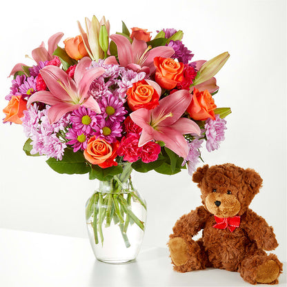 One and Only Bouquet and Bear Bundle –  The Owls Nest Florist, York SC