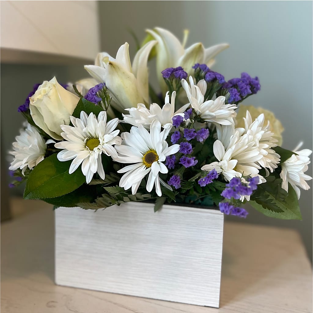 Beyond Blue Box Bouquet –  The Owls Nest Florist, York SC