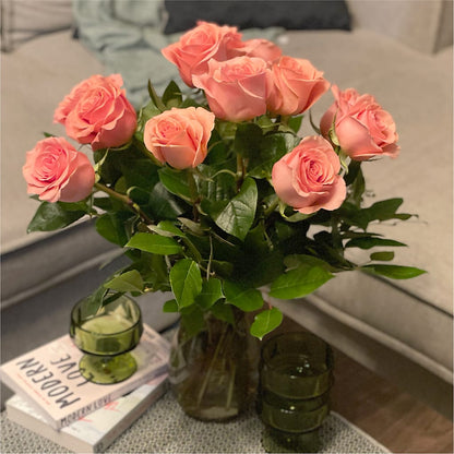 Long Stem Pink Rose Bouquet –  The Owls Nest Florist, York SC