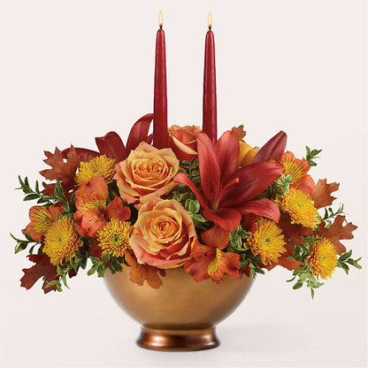 Harvest Table Centerpiece –  The Owls Nest Florist, York SC