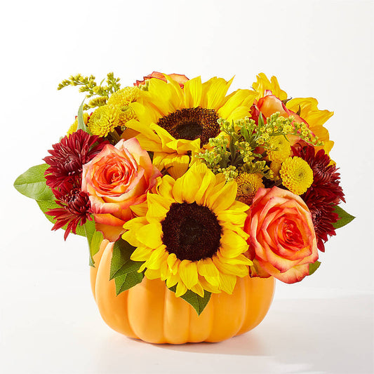 Golden Gourd Pumpkin Bouquet –  The Owls Nest Florist, York SC