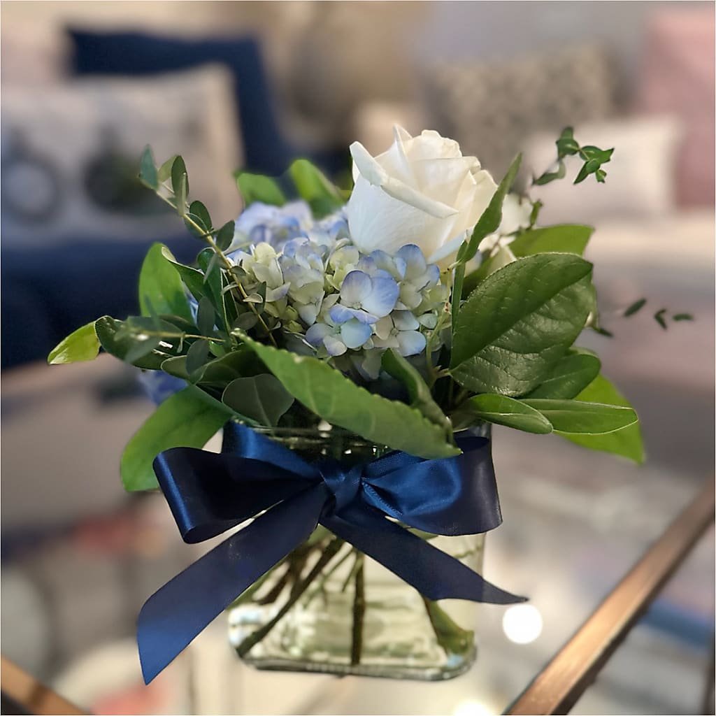 Sky Blue Delight Bouquet –  The Owls Nest Florist, York SC