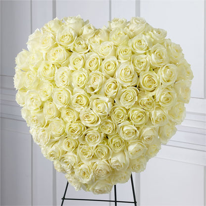 Elegant Remembrance Standing Heart –  The Owls Nest Florist, York SC