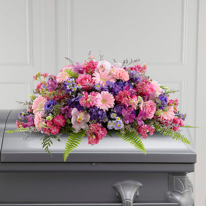 Glorious Garden Casket Spray –  The Owls Nest Florist, York SC