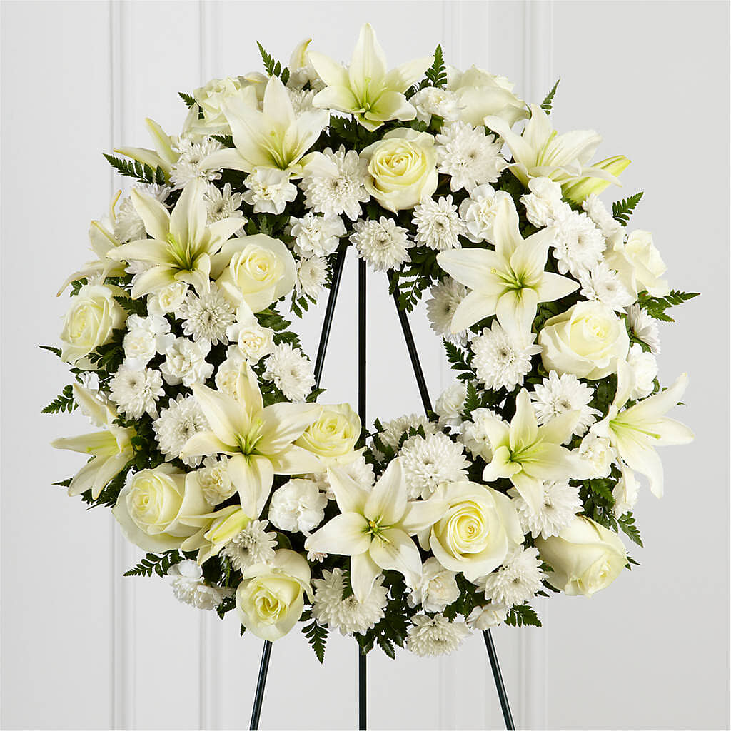 Treasured Tribute Wreath –  The Owls Nest Florist, York SC