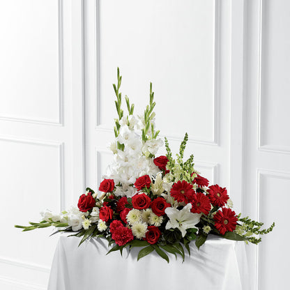 Crimson & White Arrangement –  The Owls Nest Florist, York SC