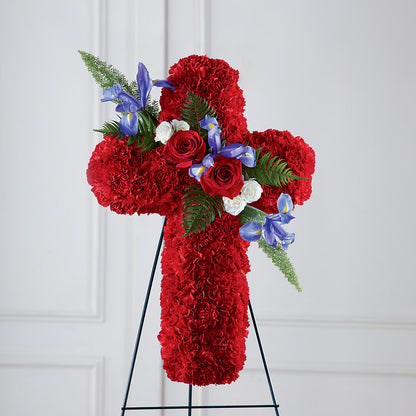 Faithful Hero Floral Cross –  The Owls Nest Florist, York SC
