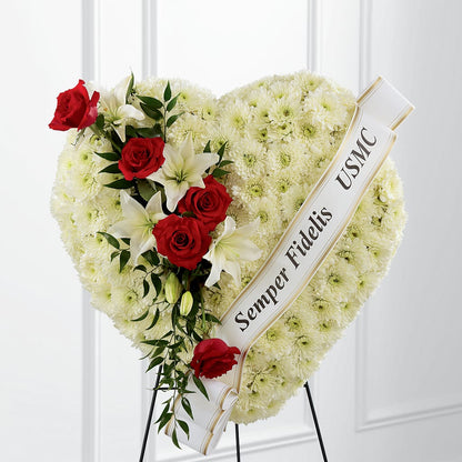Heartfelt Hero Standing Heart –  The Owls Nest Florist, York SC
