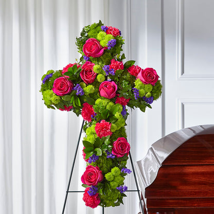 Tribute Rose Floral Cross –  The Owls Nest Florist, York SC