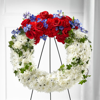 Patriotic Passion Wreath –  The Owls Nest Florist, York SC