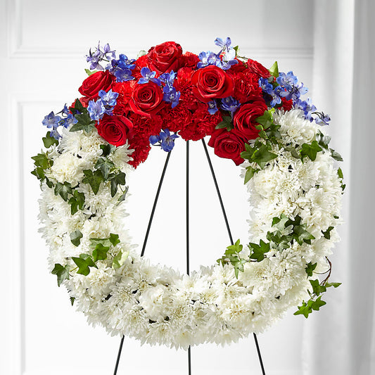 Patriotic Passion Wreath –  The Owls Nest Florist, York SC