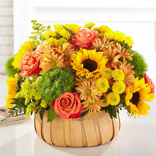 Harvest Sunflower Basket –  The Owls Nest Florist, York SC