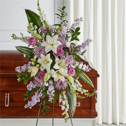 Grateful Hearts Standing Spray –  The Owls Nest Florist, York SC
