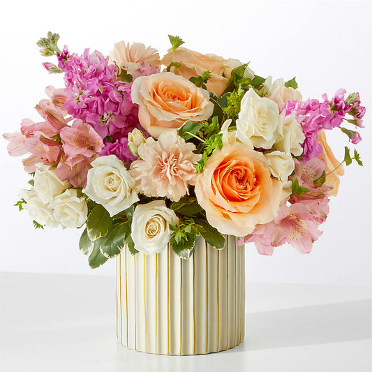 Paradise Bouquet with Ivory Vase –  The Owls Nest Florist, York SC