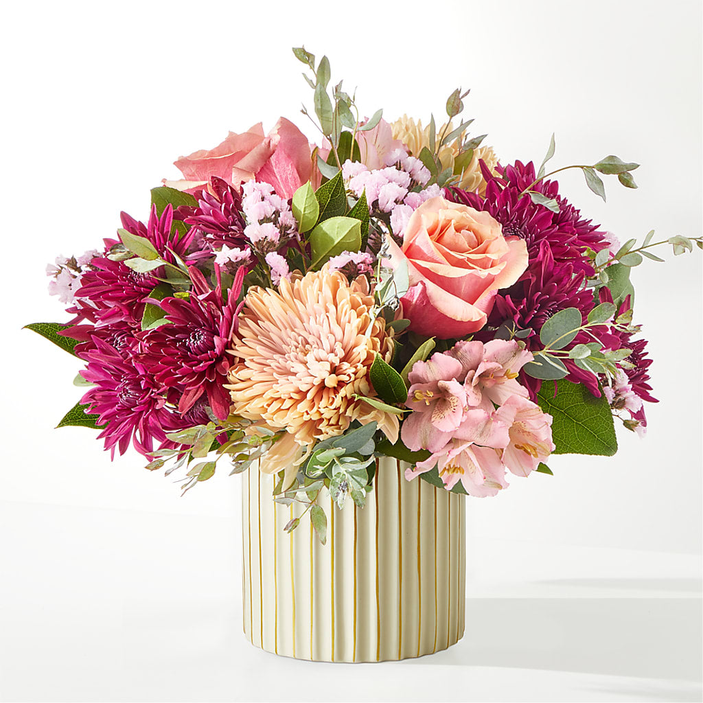 Berry Cobbler Bouquet with Ivory Vase –  The Owls Nest Florist, York SC
