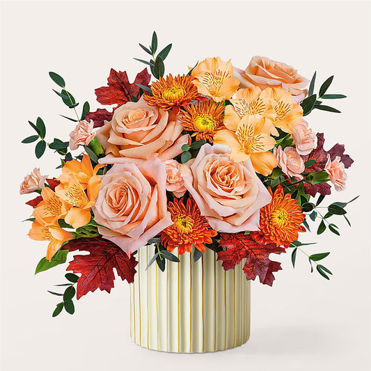 Spiced Latte Bouquet with Ivory Vase –  The Owls Nest Florist, York SC