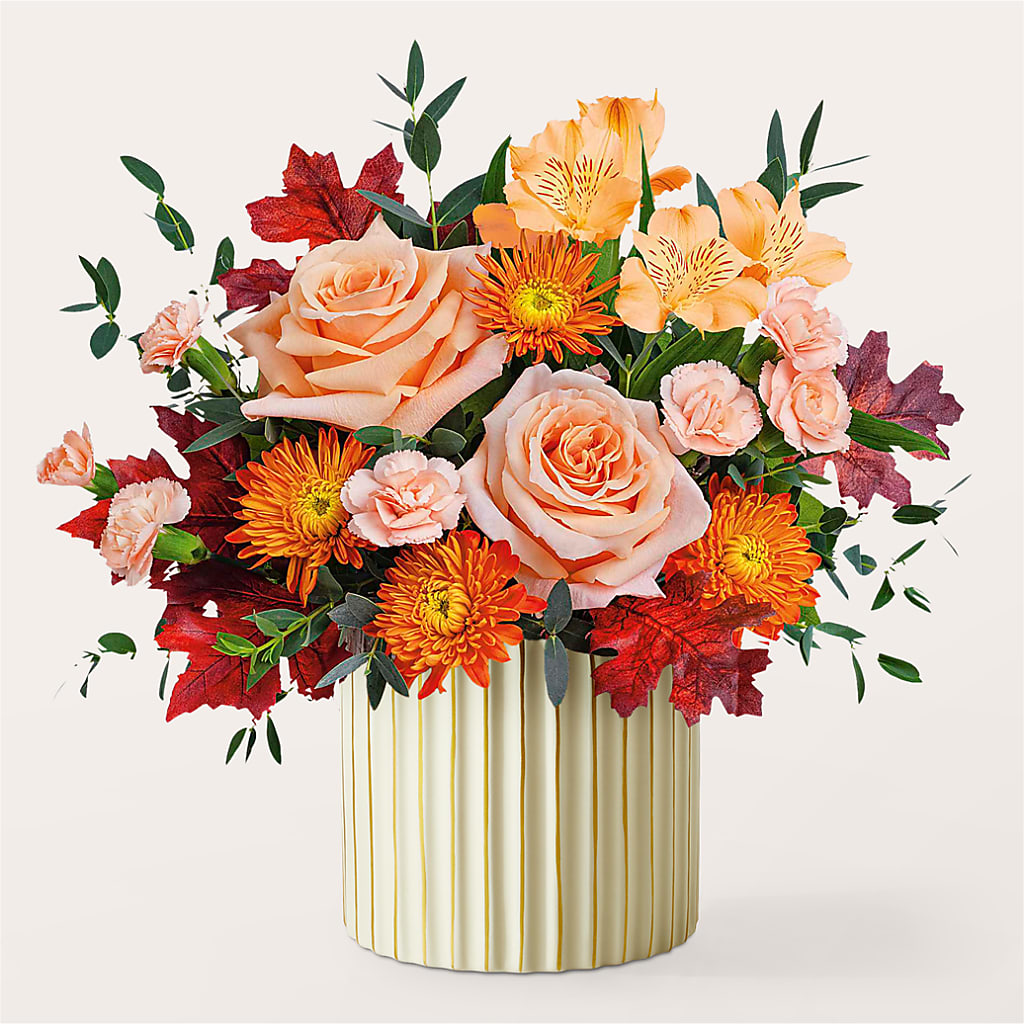 Spiced Latte Bouquet with Ivory Vase –  The Owls Nest Florist, York SC
