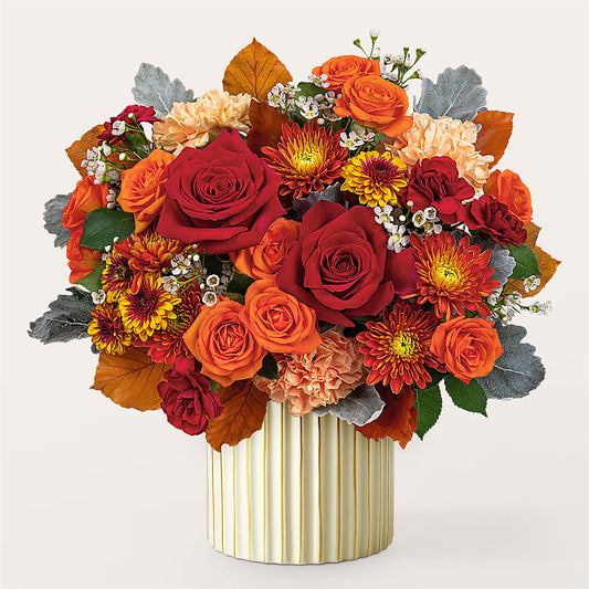 Merlot Bouquet with Ivory Vase –  The Owls Nest Florist, York SC