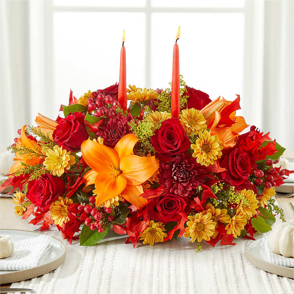 Autumn's Embrace Centerpiece –  The Owls Nest Florist, York SC