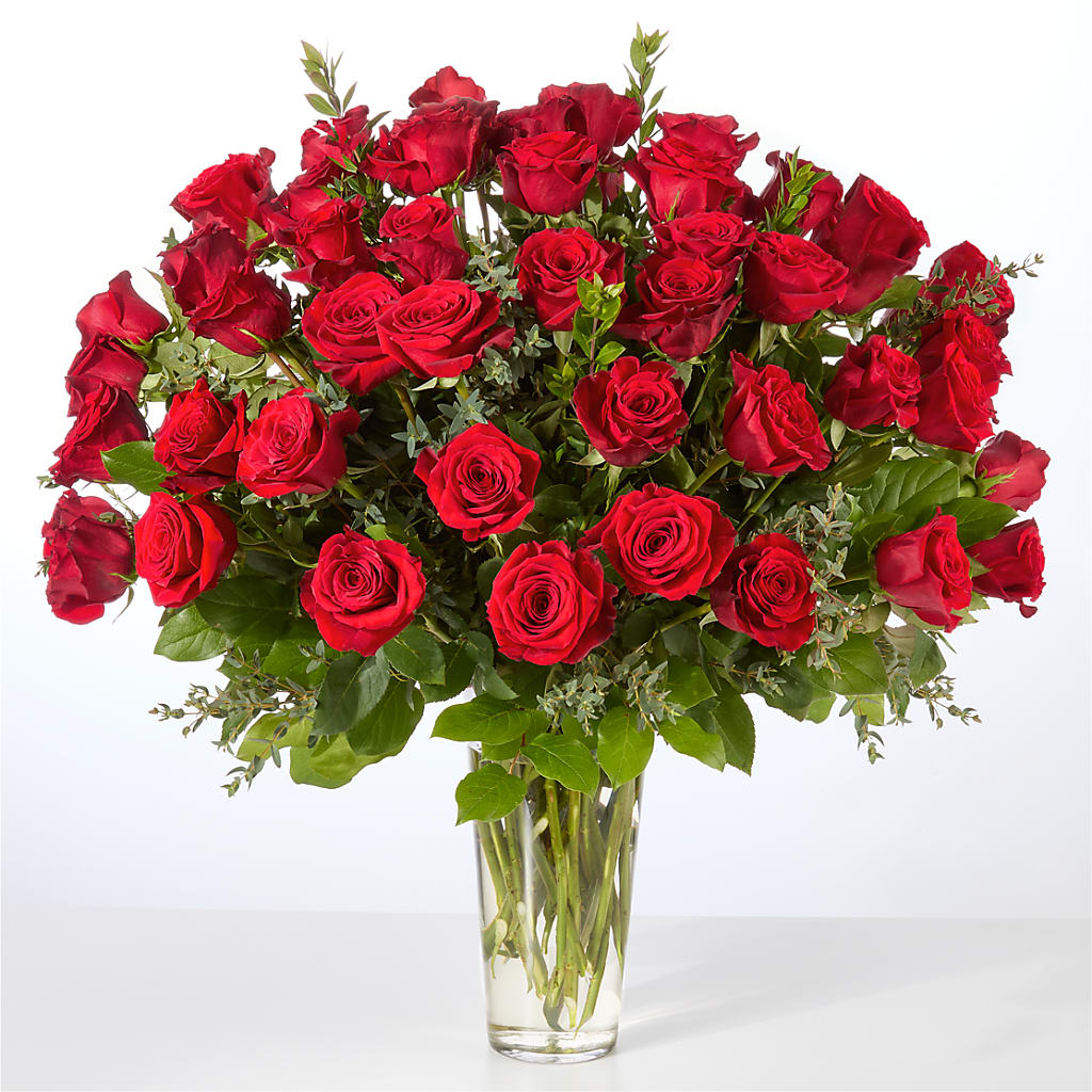 Forever Yours Fifty Stem Red Rose Bouquet –  The Owls Nest Florist, York SC