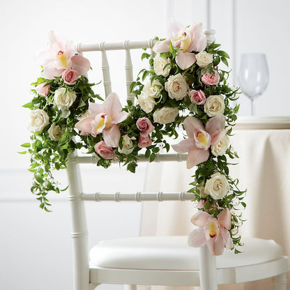 Orchid Rose Chair Décor –  The Owls Nest Florist, York SC