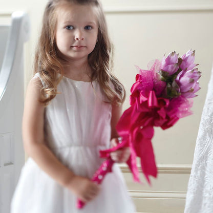 Sparkle Pink Flower Girl Bouquet –  The Owls Nest Florist, York SC