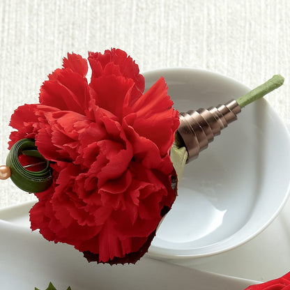 Red Carnation Boutonniere –  The Owls Nest Florist, York SC